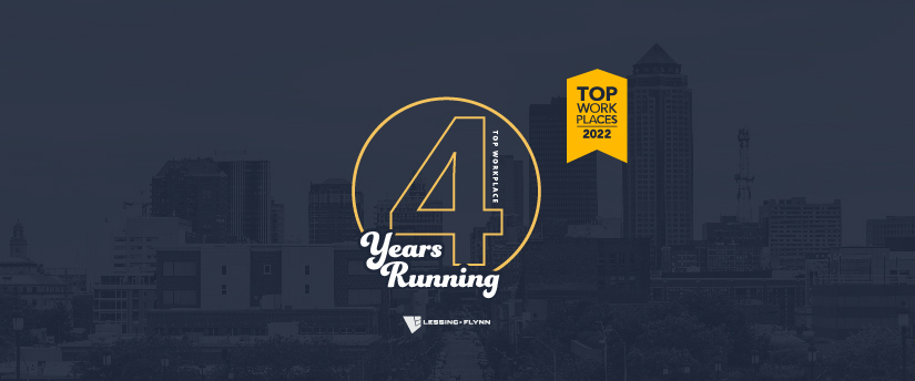 Lessing-Flynn Named Top Workplace in Iowa for the Fourth Year in a Row